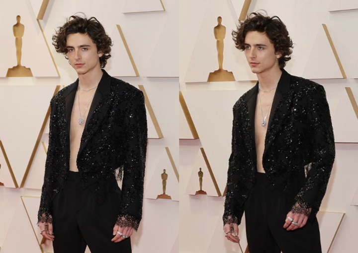 Piala Oscar 2022: Timothee Chalamet Trending Gegara Pakai Busana Ini di Red Carpet