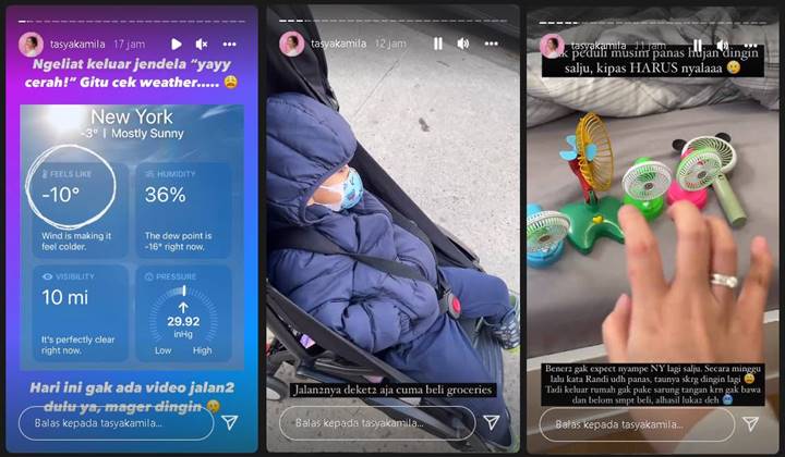 Tasya Kamila Curhat Alami Luka Usai Lakukan Ini di New York Saat Musim Dingin
