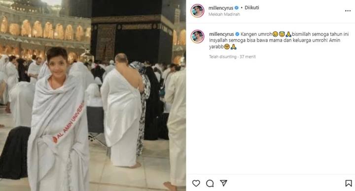 Kangen Umrah, Penampilan Millendaru Saat Pakai Kain Ihram Jadi Sorotan