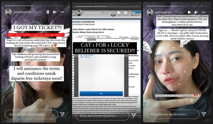 Wendy Walters Kantongi Tiket VIP Konser Justin Bieber, ‘Skakmat’ Tudingan Hasil Jastip