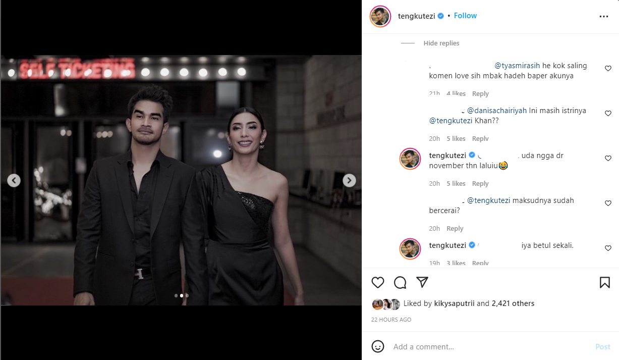 Tengku Tezi Bongkar Status Hubungannya dengan Danisa Usai Mesra Bareng Tyas Mirasih, Sudah Cerai?