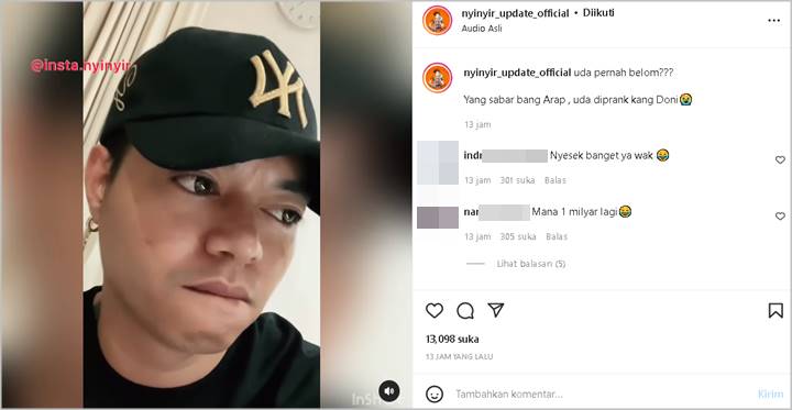 ‘Komentari’ Permainan Sisca Kohl, Reza Arap Curhat Soal Uang Bikin Nyesek Sekaligus Ngakak