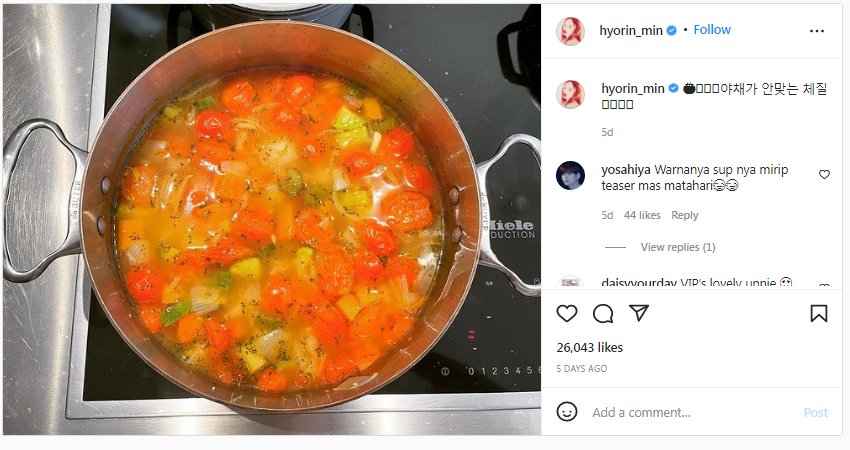 Kini Fokus Jadi Ibu Rumah Tangga, Istri Taeyang Big Bang Min Hyo Rin Pamer Hasil Masakan