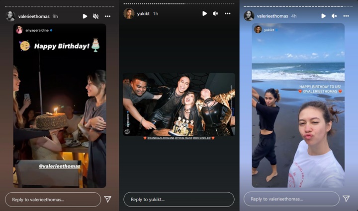 Rayakan Ultah Yuki Kato dan Valerie Thomas, Anya Geraldine Pajang Foro Basah-basahan