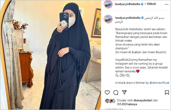 Laudya Cynthia Bella Umumkan ‘Vakum’ dari Instagram, Bakal Ada yang Ambil Alih