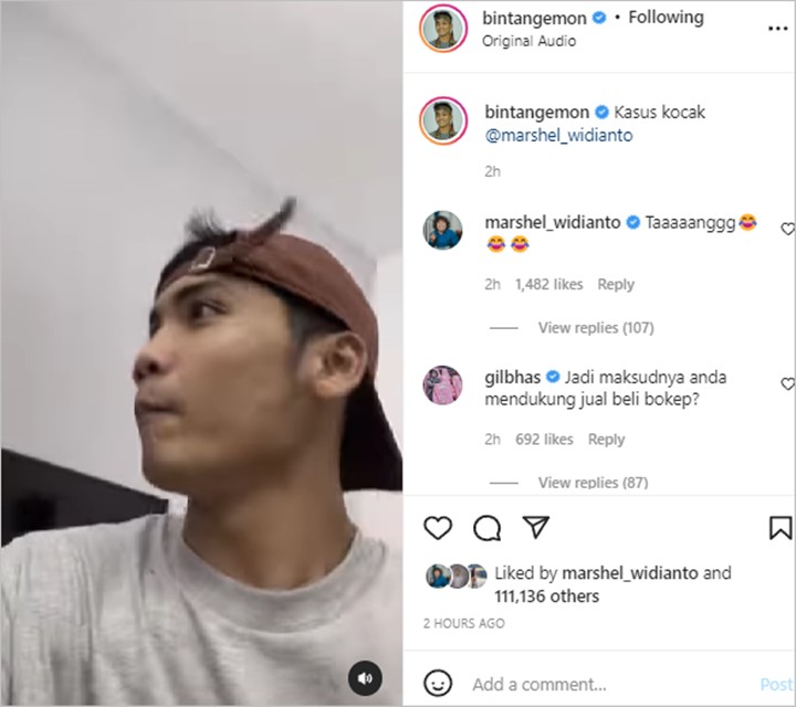 Bintang Emon Soal Marshel Widianto Dipanggil Polisi Gegara Beli Konten Porno