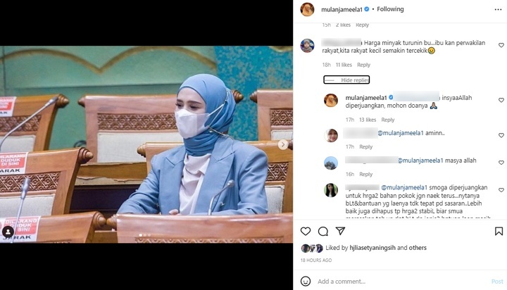 Mulan Jameela Terima Keluhan Netizen