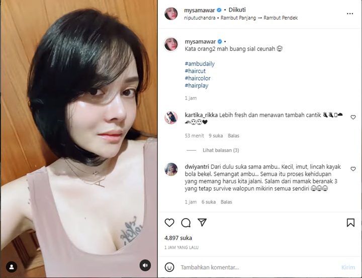 Buang Sial, Mawar AFI Banjir Pujian Saat Perdana Tampil dengan Rambut Pendek