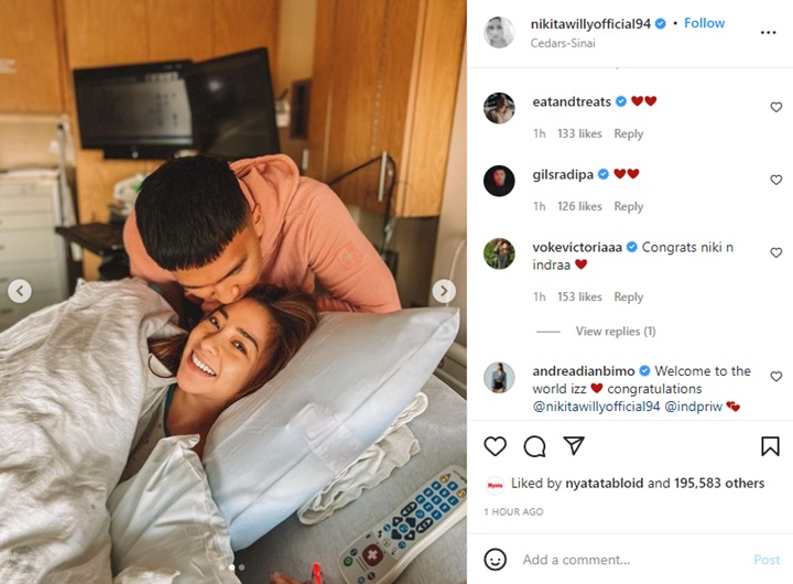 Nikita Willy Umbar Foto Haru Perdana Peluk Baby Izz, Caption Makin Bikin Mewek