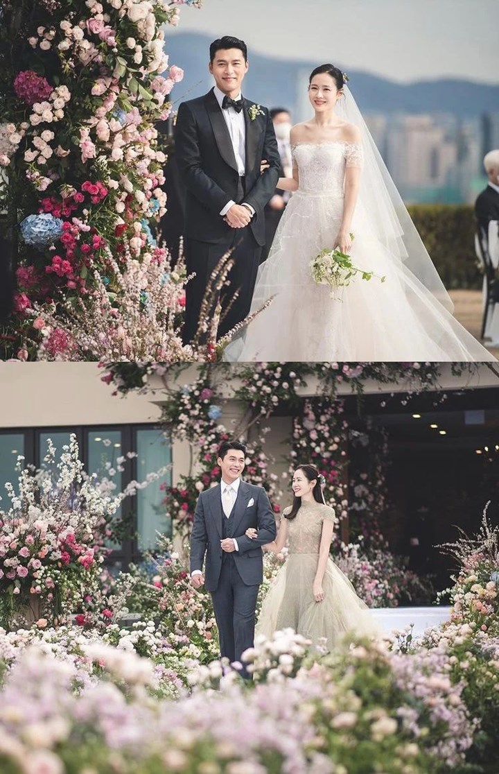 Baru Terungkap, Gaun Son Ye Jin Saat Resepsi Lebih Cantik dari Temu Manten?