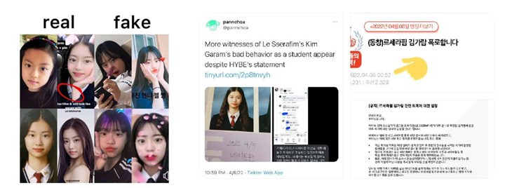 Rumor Kim Garam LE SSERAFIM Hina IVE dan Buat Komen Mesum Soal V BTS Dicurigai Palsu 3