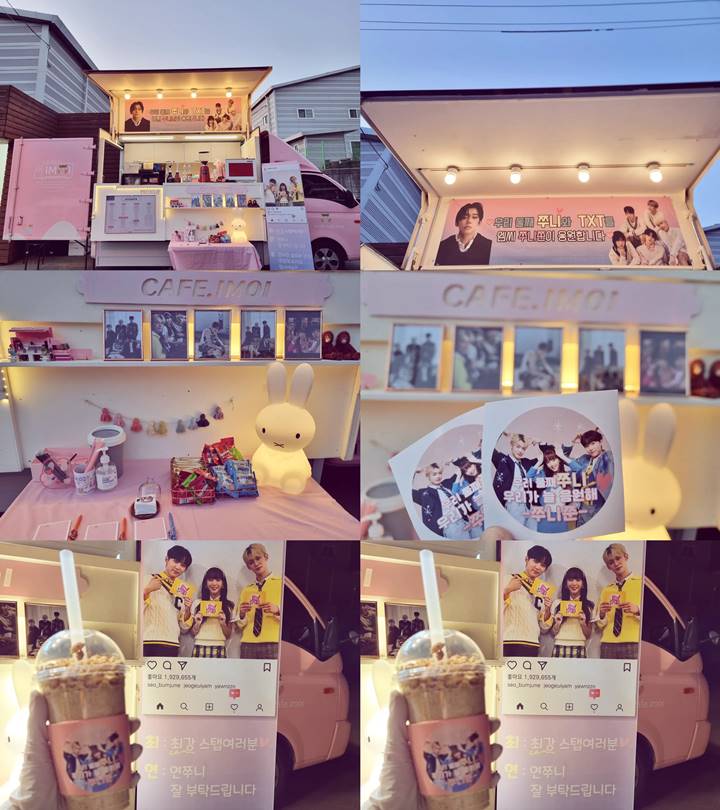 Roh Jeong Eui dan Seo Bum June memberikan food truck untuk mendukung Yeonjun TXT