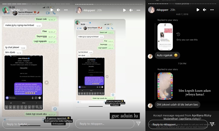 Gara-gara Fadly Faisal, Rebecca Klopper Sampai Chat Presiden Jokowi Keluhkan Ini
