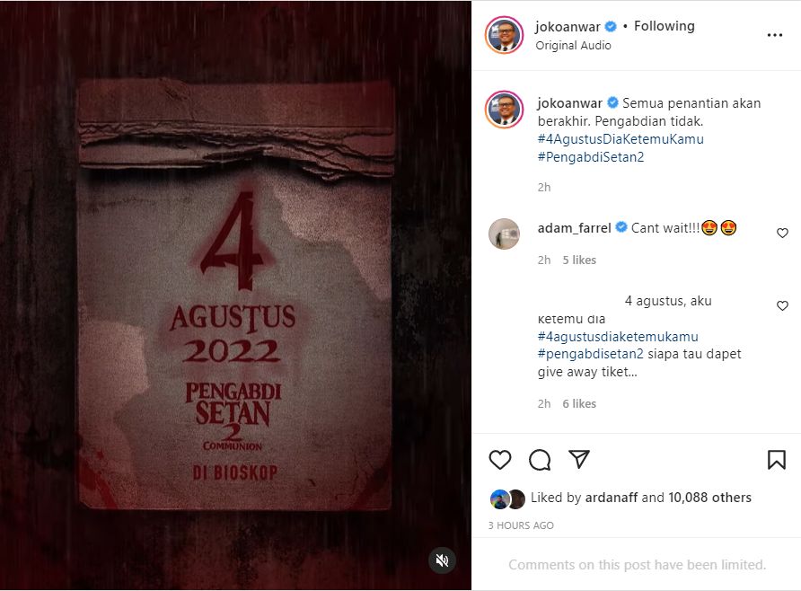 Penantian Telah Berakhir, Joko Anwar Kabarkan \'Pengabdi Setan 2\' Tayang di Bioskop pada Tanggal Ini