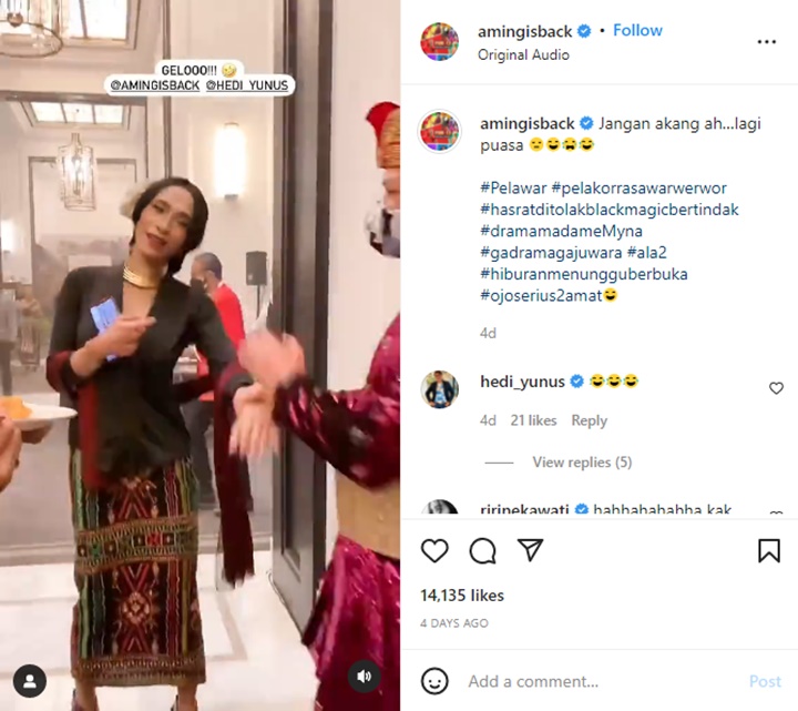 Dandanan Perempuan Aming Jadi Guyonan Rekan Artis, Tatapan Ustaz Maulana Diperbincangkan