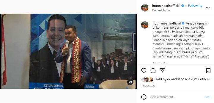 Hotman Paris Ajak Pengacara Lain Buka Suara Soal Kejanggalan Kasus PKPU Libatkan Mantu Otto Hasibuan
