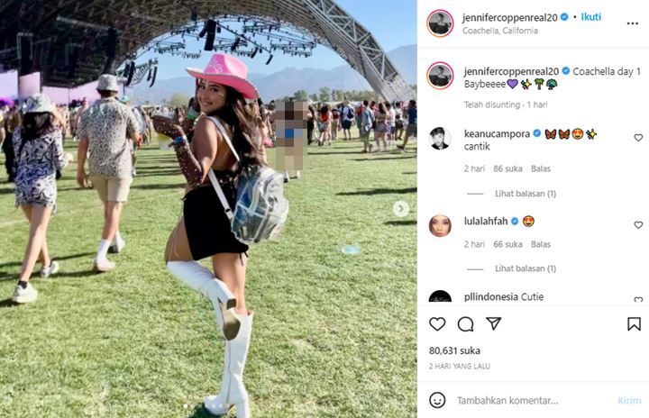 Aksi Jennifer Coppen Saat Nonton Coachella Tuai Kontroversi, Dituding Bohong 2 Hal Ini