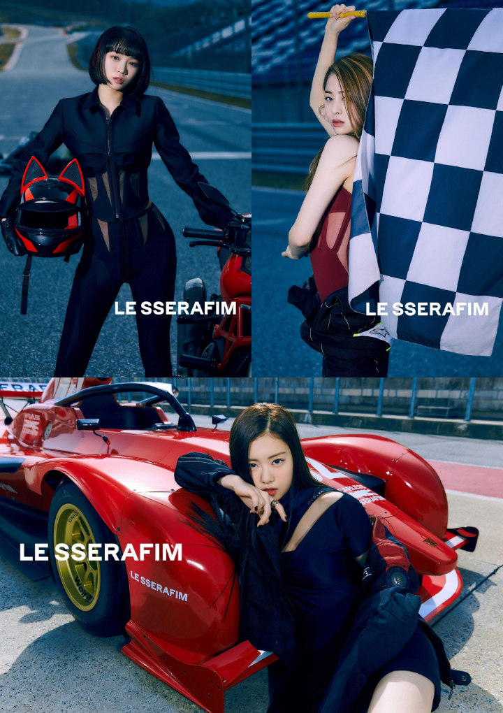 LE SSERAFIM Siap Balapan di Foto Teaser Baru, Outfit Seksi Sakura dkk Bikin Syok 3