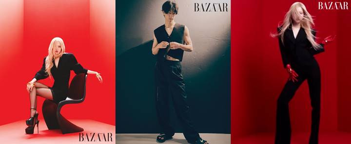 Penampilan Rose BLACKPINK dan Mark Tuan GOT7 di Bazaar Korea edisi Mei 2022