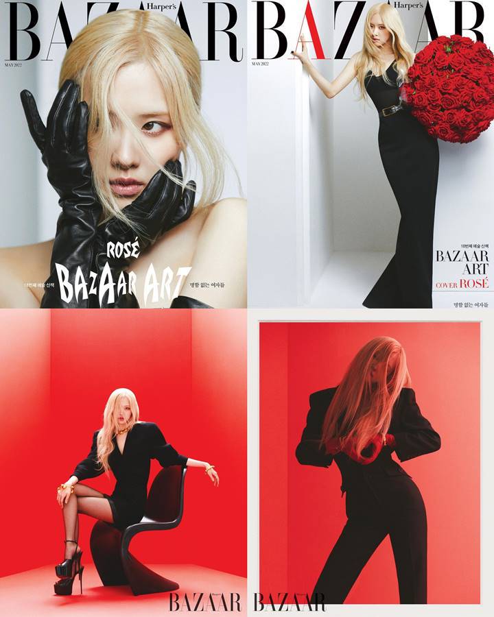 Penampilan Rose BLACKPINK di Bazaar Korea Mei 2022