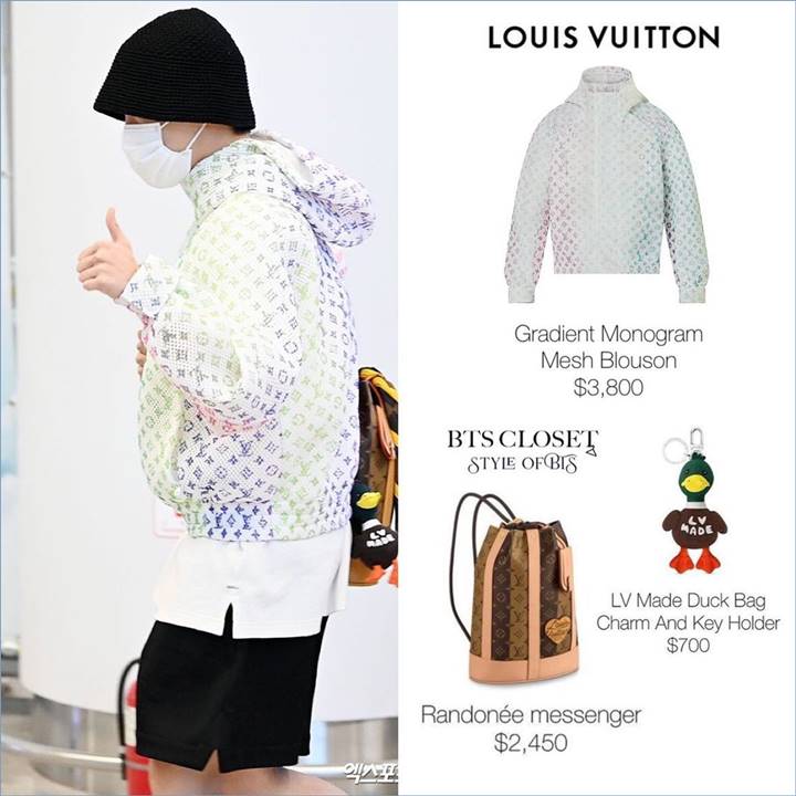 Harga fashion airport V BTS kala pulang ke Korea Selatan