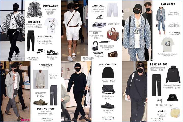 Harga fashion airport BTS kala pulang ke Korea Selatan