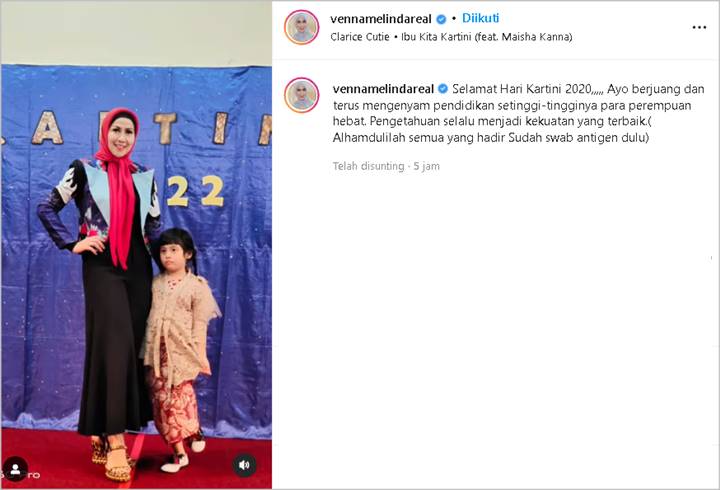 Venna Melinda Pamer Momen di Hari Kartini, Paras Vania Sang Putri Saat Berkebaya Curi Fokus Utama