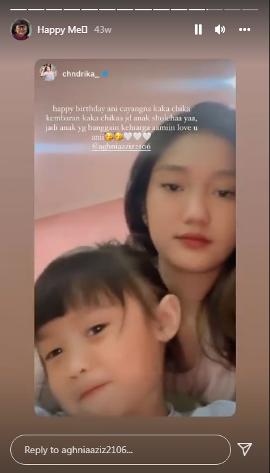 Pesan Manis Chika Untuk Aghni