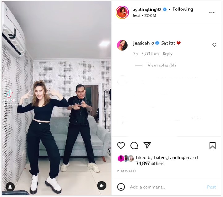 Ayu Ting Ting Ramaikan Zoom Challenge, Komentar Jessi Bikin Heboh