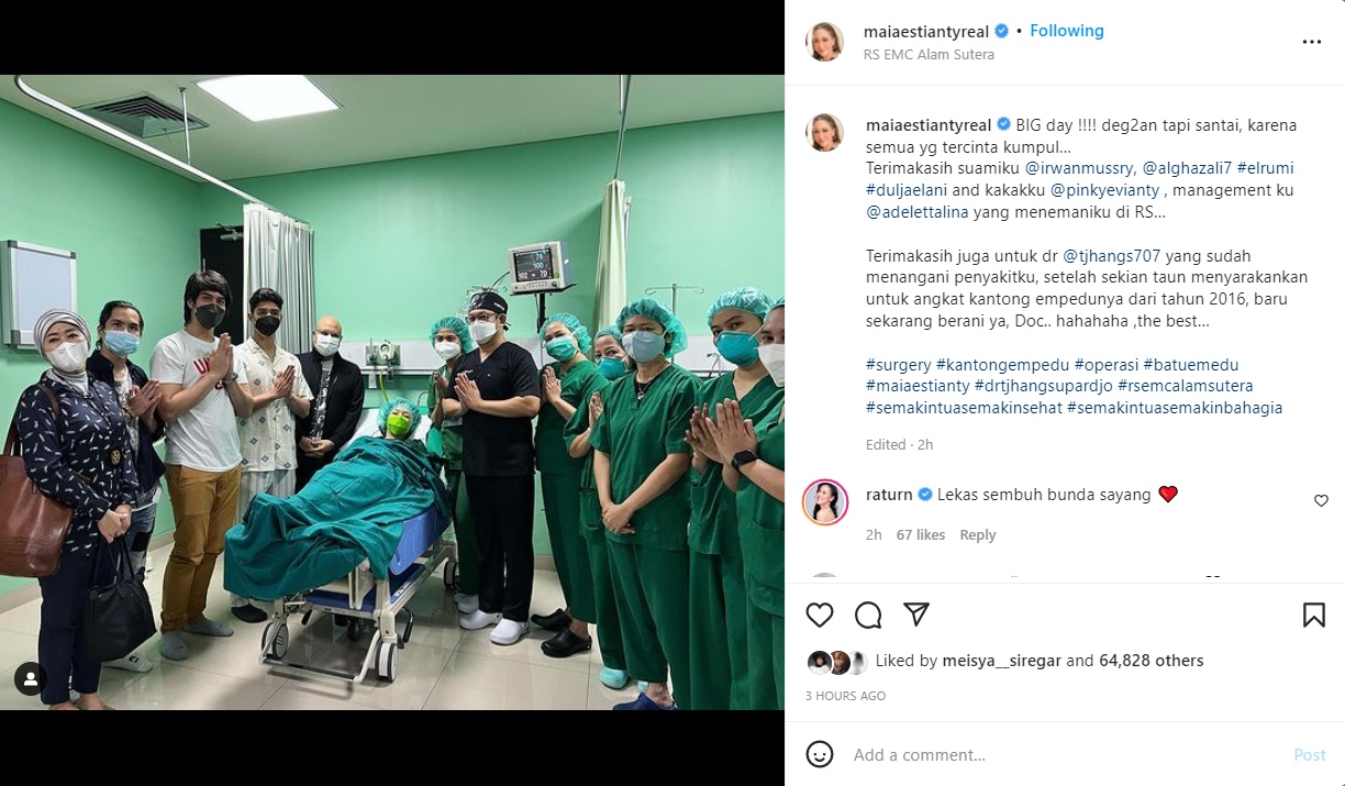 Pasca Jalani Operasi Batu Empedu, Maia Estianty Ngaku Sempat Deg-degan
