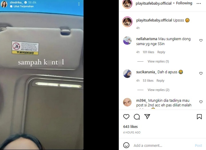 Chandrika Chika Postingan Makian Kasar