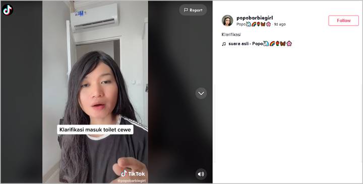 Popo Barbie Jelaskan Soal Video Masuk Toilet Cewek Hingga Minta Maaf, Disebut Pertama Kali ke Mal