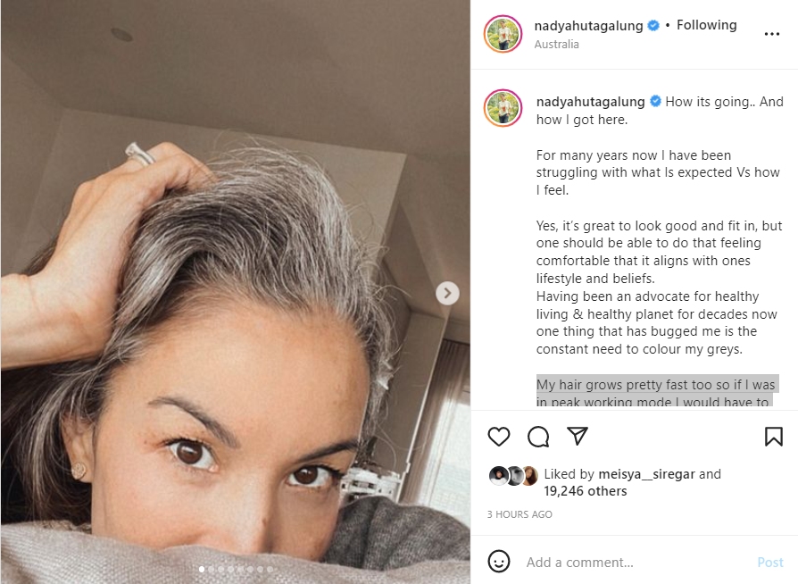 Sempat Terganggu dengan Rambut Uban, Nadya Hutagalung Kini Justru Ngaku Suka