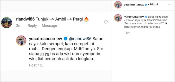 Ustaz Yusuf Mansur ‘Disindir’ Soal Potongan Ceramah Salawatan di Mal, Jawab Pakai Saran