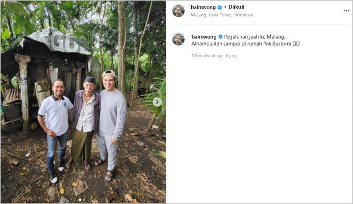 Baim Wong Tempuh Perjalanan Jauh Demi Sosok Ini Sontak Dibanjiri Ucapan Syukur, Kenapa?