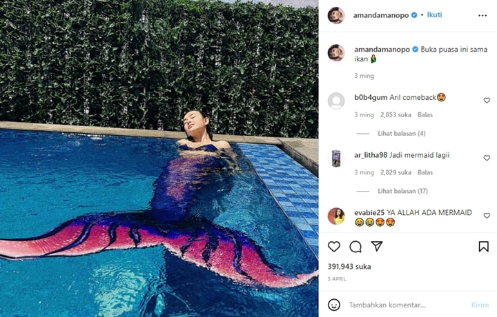 Beda dari Arya Saloka, Instagram Amanda Manopo Justru Bersih dari Komentar Jahat Netizen