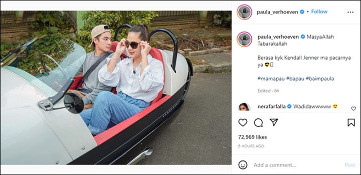 Bak Kendall Jenner, Paula Verhoeven Pamer Aksi Kendarai Mobil Langka Satu-satunya di Asia