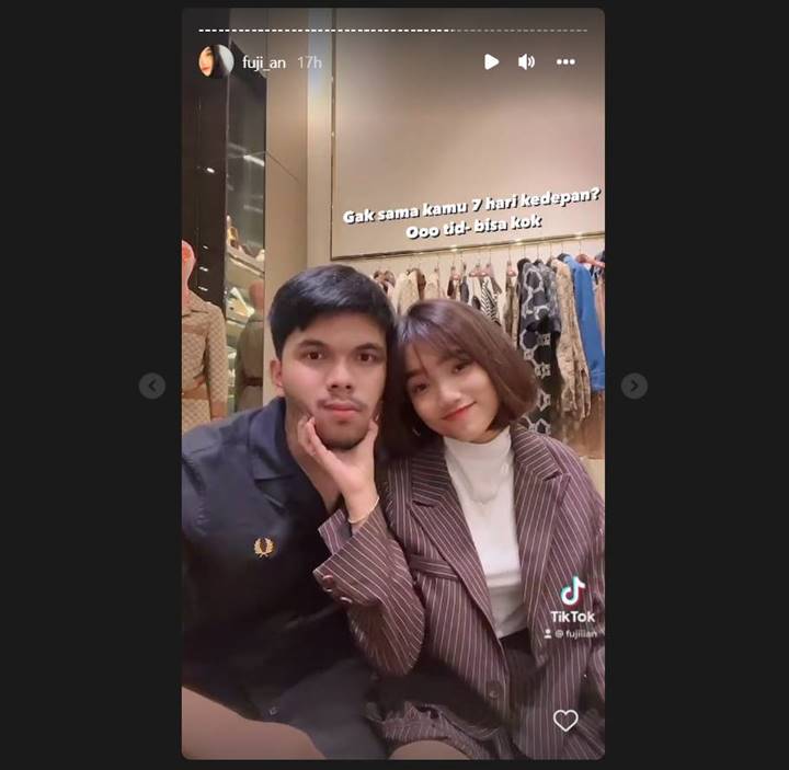 Fuji membuat video TikTok manis bersama Thariq Halilintar