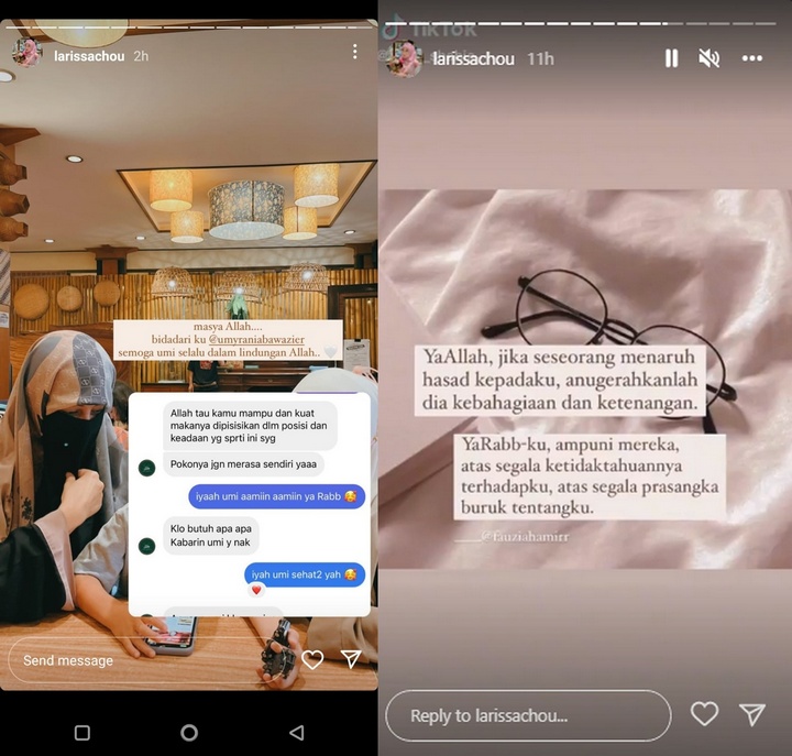 Pesan Istri Kedua Arifin Ilham ke Larissa Chou