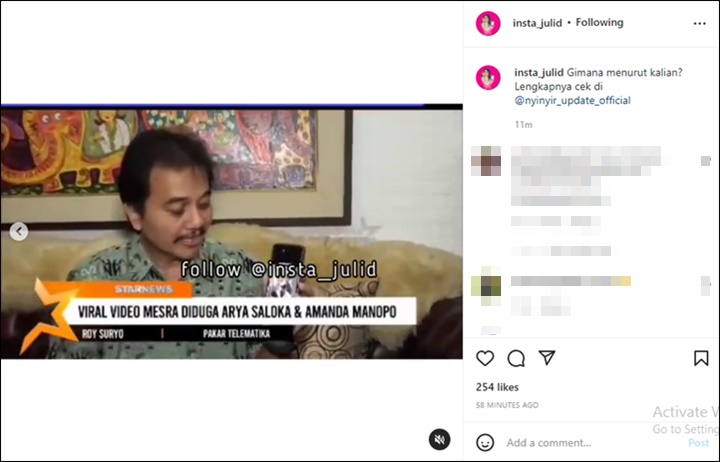 Gesture Arya Saloka dan Amanda Manopo di Video Mesra Dibaca Roy Suryo, Hasilnya Bikin Syok?