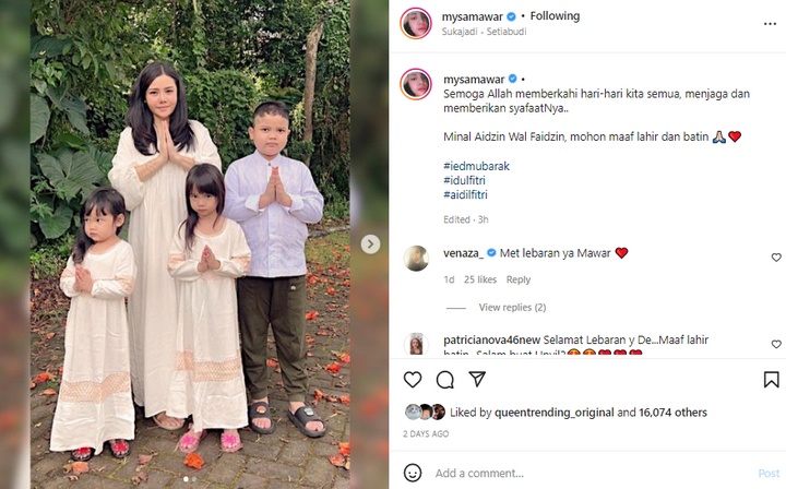 Lebaran Mawar AFI Tanpa Suami