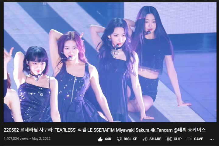 Fancam Miyawaki Sakura LE SSERAFIM Tembus 1 Juta Penonton Kurang dari 2 Hari, Skill Ikut Disorot