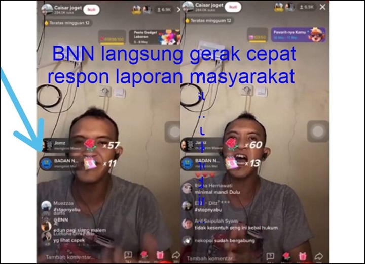 Caisar Mendadak Stop Live TikTok Usai Dapat Kiriman dari BNN, Dugaan Nyabu Terbukti?