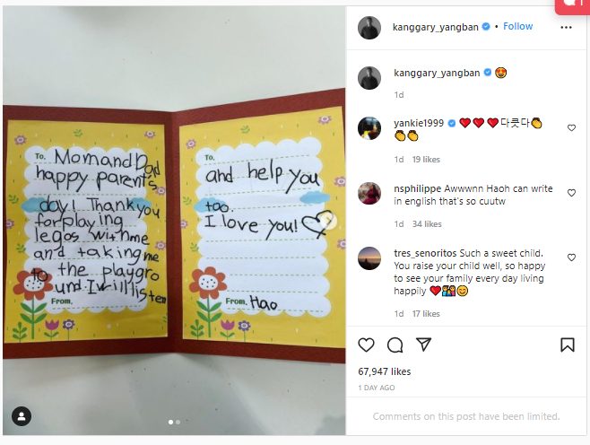 Baru Berusia 6 Tahun, Kemampuan Bahasa Inggris Putra Kecil Gary Tuai Sorotan