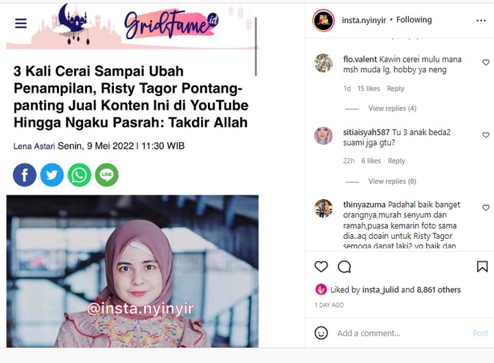 Curhat Pilu Risty Tagor Usai Kawin Cerai