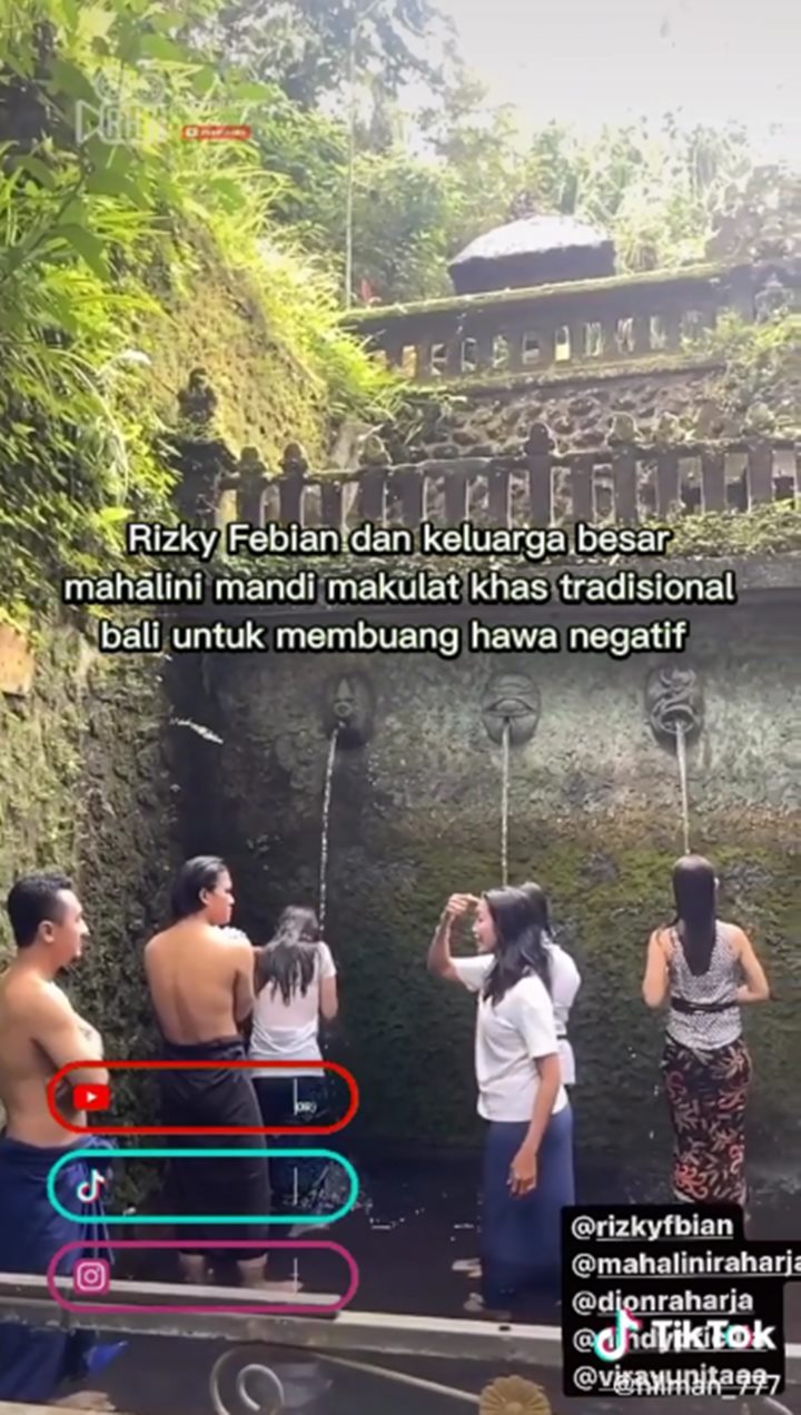 Rizky Febian Jalani Melukat, Begini Reaksi Keluarga Mahalini Di Bali