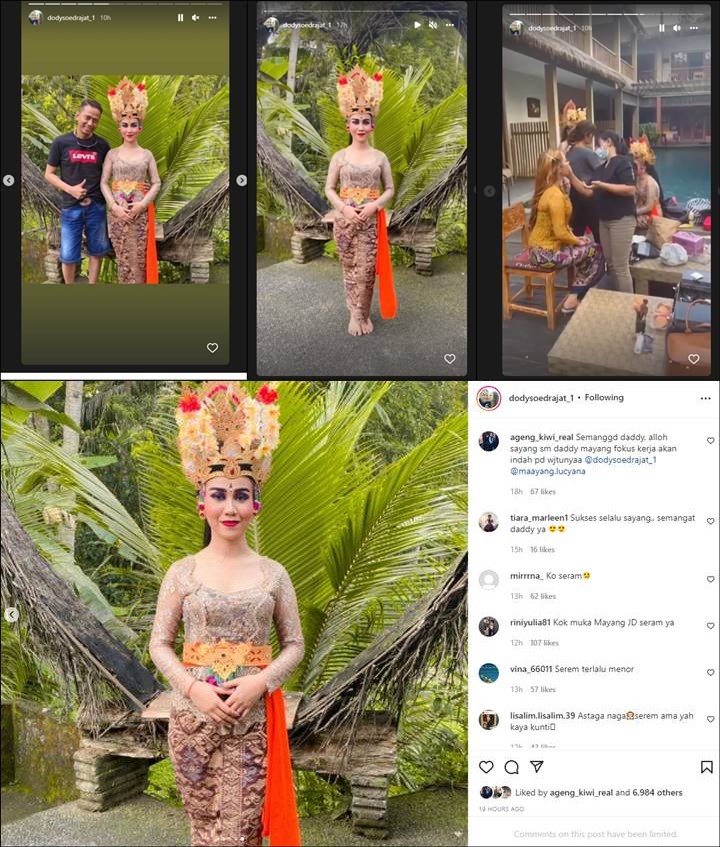 Mayang Adik Vanessa Angel Tampil Ala Putri Bali, Wajah Disindir Menor Seram?