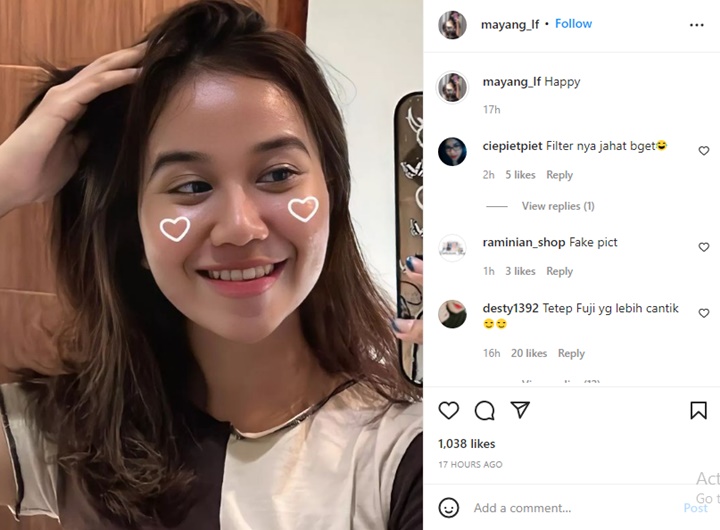 Mayang Pamer Wajah Glowing Parah Berkat Filter, Disebut Bikin Salut Gara-gara Ini