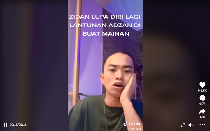 Zinidin Zidan Dianggap Permainkan Azan, Tuai Kecaman Netter: Lupa Diri Lagi