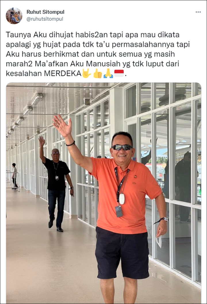 Ruhut minta maaf